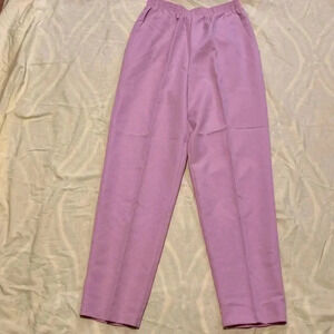 BRIGGS NY Elastic Waist Pull On Pants ~ Sz 12 ~ Pink ~ High Rise ~ Vintage